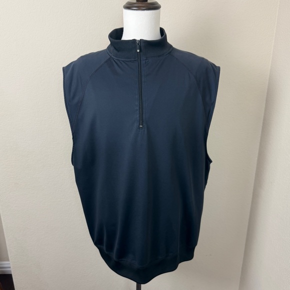 Footjoy Men’s 1/2 Zip pull over golf vest | Black | XXL - Picture 1 of 9
